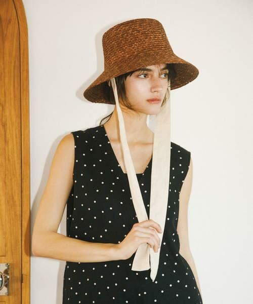 URBAN RESEARCH DOORS / アーバンリサーチ ドアーズ ハット | リボン麦わら帽子 | 詳細4