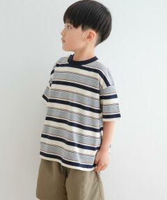 URBAN RESEARCH DOORS / アーバンリサーチ ドアーズ トップス | 『WEB/一部店舗限定サイズ』マルチボーダールーズTシャツ(KIDS)
