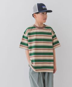 URBAN RESEARCH DOORS / アーバンリサーチ ドアーズ トップス | 『WEB/一部店舗限定サイズ』マルチボーダールーズTシャツ(KIDS)