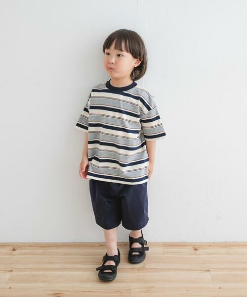 URBAN RESEARCH DOORS / アーバンリサーチ ドアーズ トップス | 『WEB/一部店舗限定サイズ』マルチボーダールーズTシャツ(KIDS) | 詳細16