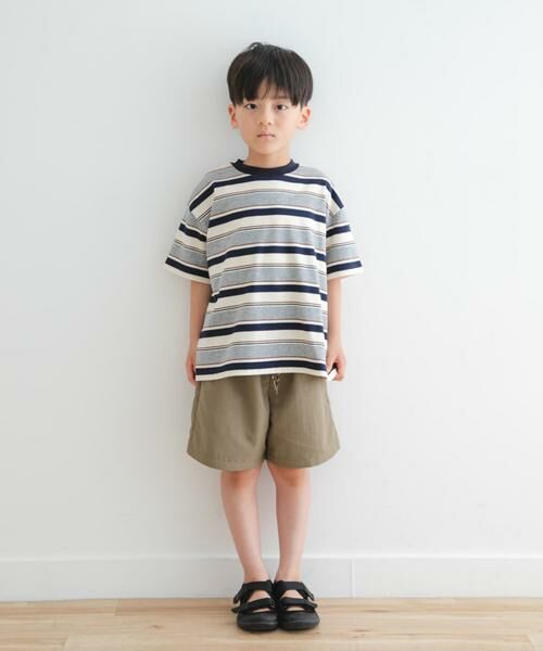 URBAN RESEARCH DOORS / アーバンリサーチ ドアーズ トップス | 『WEB/一部店舗限定サイズ』マルチボーダールーズTシャツ(KIDS) | 詳細5