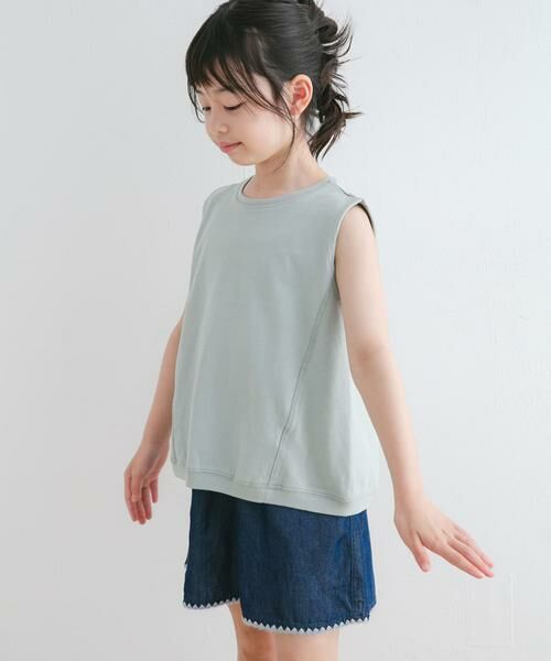 URBAN RESEARCH DOORS / アーバンリサーチ ドアーズ トップス | 『WEB/一部店舗限定サイズ』ヘビーウェイトコクーンスリーブ(KIDS)（ミント）