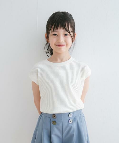 URBAN RESEARCH DOORS / アーバンリサーチ ドアーズ トップス | 『WEB/一部店舗限定サイズ』変形ワッフルノースリーブプルオーバー(KIDS) | 詳細9