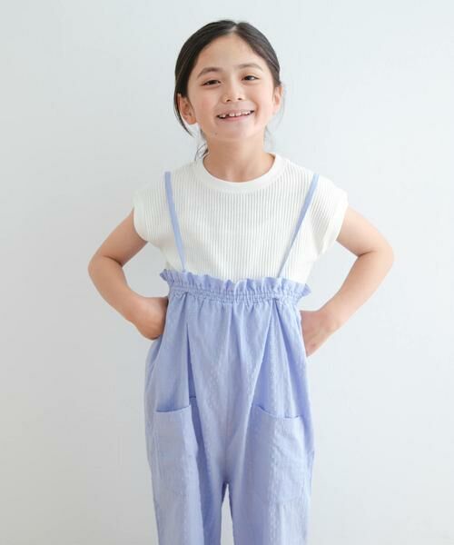 URBAN RESEARCH DOORS/アーバンリサーチ ドアーズ 『WEB/一部店舗限定サイズ』変形ワッフルノースリーブプルオーバー(KIDS) アイボリー 120