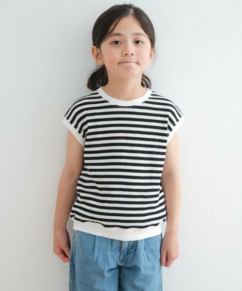 URBAN RESEARCH DOORS / アーバンリサーチ ドアーズ トップス | 『WEB/一部店舗限定サイズ』変形ワッフルノースリーブプルオーバー(KIDS) | 詳細24