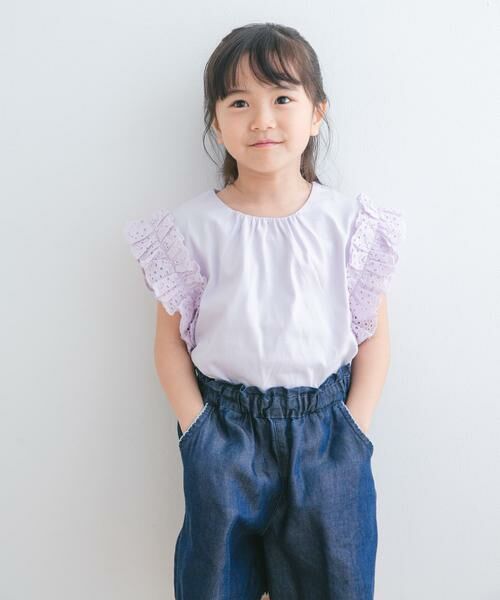 URBAN RESEARCH DOORS / アーバンリサーチ ドアーズ トップス | 袖レースフレンチスリーブカットソー(KIDS) | 詳細2