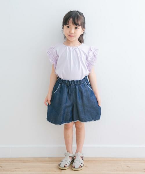 URBAN RESEARCH DOORS / アーバンリサーチ ドアーズ トップス | 袖レースフレンチスリーブカットソー(KIDS) | 詳細4