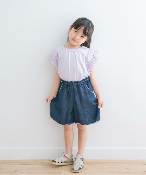 URBAN RESEARCH DOORS / アーバンリサーチ ドアーズ トップス | 袖レースフレンチスリーブカットソー(KIDS) | 詳細5