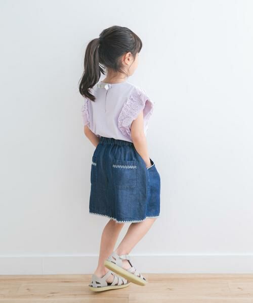 URBAN RESEARCH DOORS / アーバンリサーチ ドアーズ トップス | 袖レースフレンチスリーブカットソー(KIDS) | 詳細6