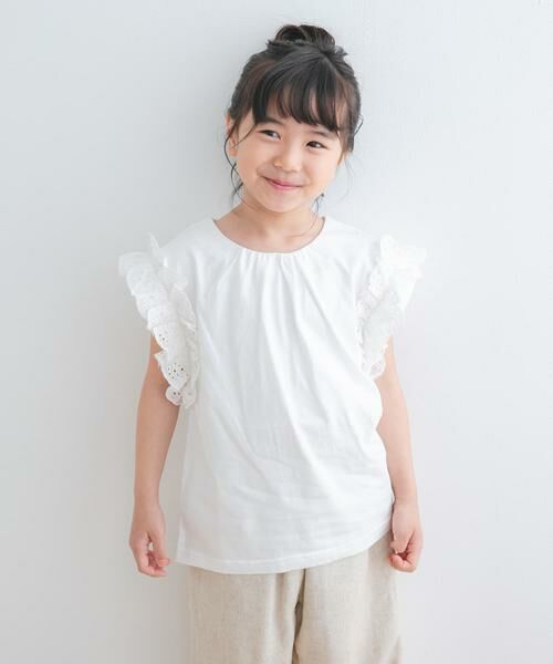 URBAN RESEARCH DOORS / アーバンリサーチ ドアーズ トップス | 袖レースフレンチスリーブカットソー(KIDS) | 詳細15