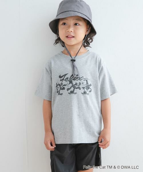URBAN RESEARCH DOORS/アーバンリサーチ ドアーズ 『WEB/一部店舗限定サイズ』『別注』FELIX/Tシャツ(KIDS) グレー 105 URBAN RESEARCH DOORS/アーバンリサーチ ドアーズ 『WEB/一部店舗限定サイズ』『別注』FELIX/Tシャツ(KIDS) グレー 105