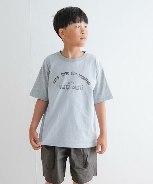 URBAN RESEARCH DOORS / アーバンリサーチ ドアーズ トップス | 『WEB/一部店舗限定サイズ』配色ロゴTシャツ(KIDS) | 詳細12