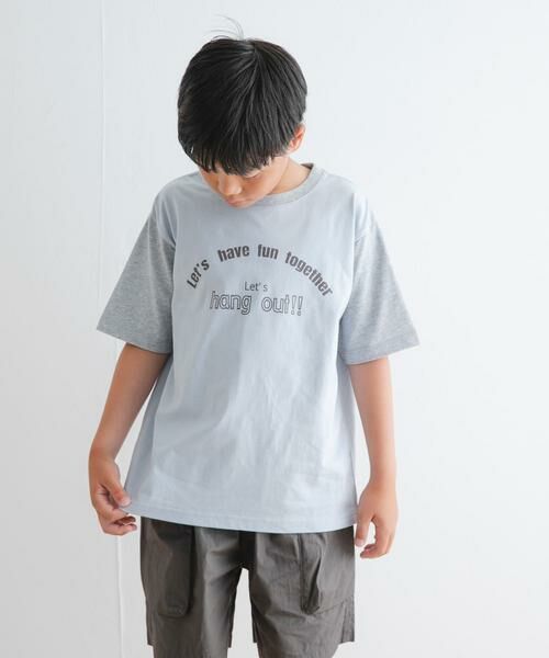 URBAN RESEARCH DOORS / アーバンリサーチ ドアーズ トップス | 『WEB/一部店舗限定サイズ』配色ロゴTシャツ(KIDS) | 詳細13