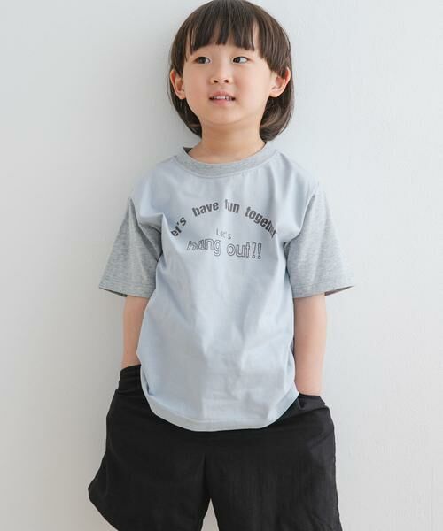URBAN RESEARCH DOORS / アーバンリサーチ ドアーズ トップス | 『WEB/一部店舗限定サイズ』配色ロゴTシャツ(KIDS) | 詳細18