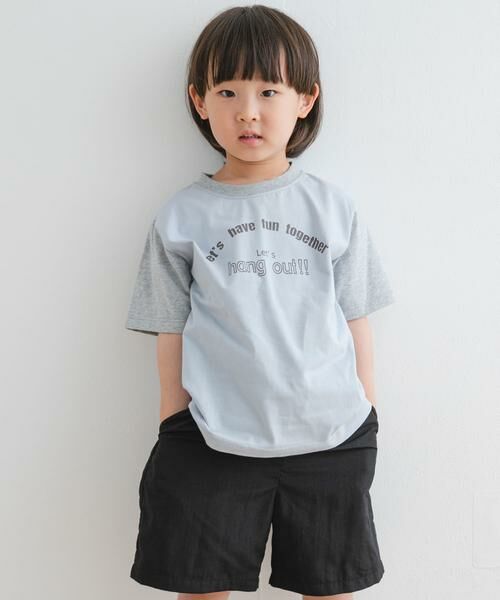 URBAN RESEARCH DOORS / アーバンリサーチ ドアーズ トップス | 『WEB/一部店舗限定サイズ』配色ロゴTシャツ(KIDS) | 詳細19