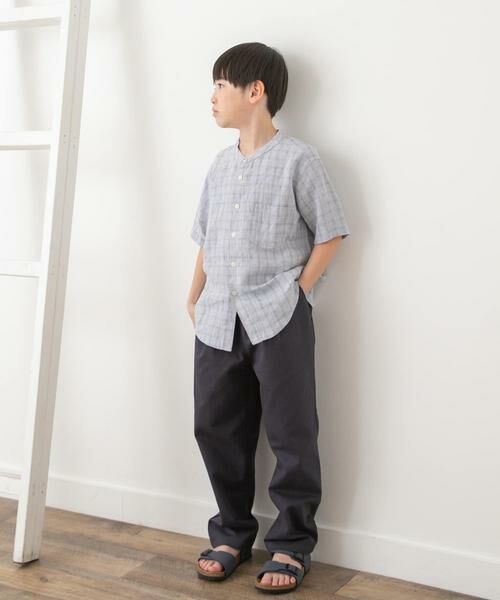 URBAN RESEARCH DOORS / アーバンリサーチ ドアーズ トップス | 『親子リンク』シルケットリネンバンドカラーシャツ(KIDS) | 詳細12