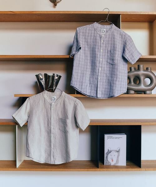 URBAN RESEARCH DOORS / アーバンリサーチ ドアーズ トップス | 『親子リンク』シルケットリネンバンドカラーシャツ(KIDS) | 詳細17