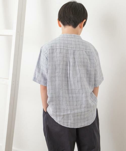 URBAN RESEARCH DOORS / アーバンリサーチ ドアーズ トップス | 『親子リンク』シルケットリネンバンドカラーシャツ(KIDS) | 詳細8