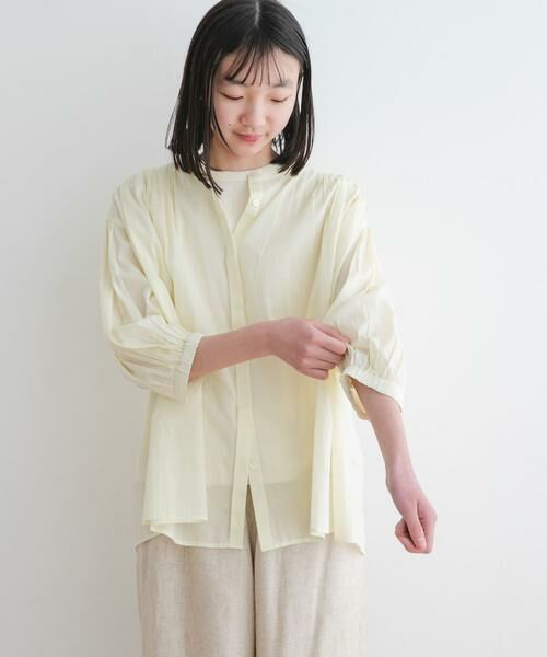 URBAN RESEARCH DOORS / アーバンリサーチ ドアーズ トップス | 『WEB/一部店舗限定』『親子リンク』コットンボイルギャザーブラウス(KIDS) | 詳細1