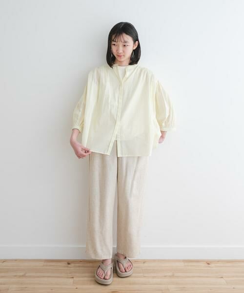 URBAN RESEARCH DOORS / アーバンリサーチ ドアーズ トップス | 『WEB/一部店舗限定』『親子リンク』コットンボイルギャザーブラウス(KIDS) | 詳細5