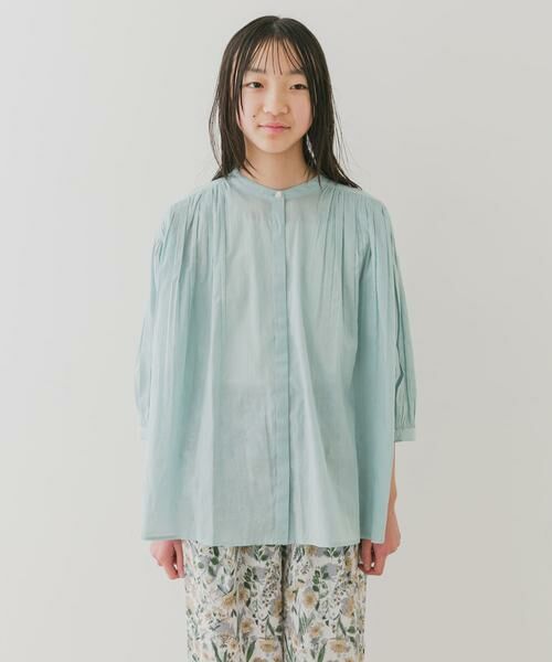 URBAN RESEARCH DOORS / アーバンリサーチ ドアーズ トップス | 『WEB/一部店舗限定』『親子リンク』コットンボイルギャザーブラウス(KIDS) | 詳細9