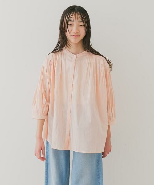 URBAN RESEARCH DOORS / アーバンリサーチ ドアーズ トップス | 『WEB/一部店舗限定』『親子リンク』コットンボイルギャザーブラウス(KIDS) | 詳細28
