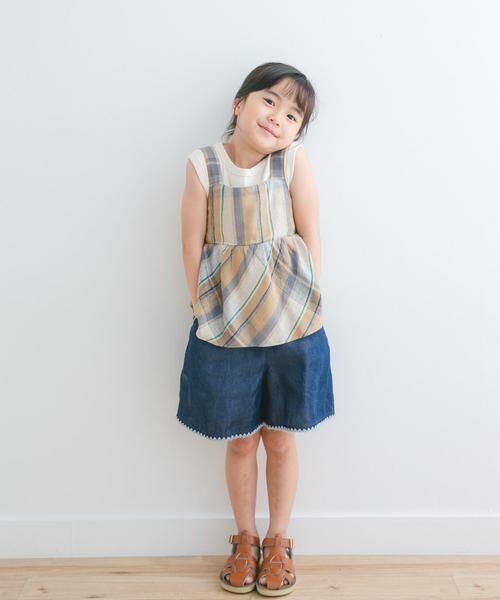 URBAN RESEARCH DOORS / アーバンリサーチ ドアーズ トップス | 『セットアップ対応』レーヨンリネンキャミソールブラウス(KIDS) | 詳細7