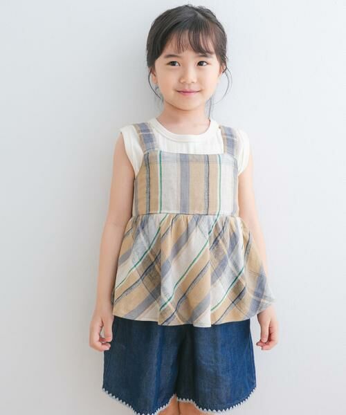 URBAN RESEARCH DOORS/アーバンリサーチ ドアーズ 『セットアップ対応』レーヨンリネンキャミソールブラウス(KIDS) イエロー 105 URBAN RESEARCH DOORS/アーバンリサーチ ドアーズ 『セットアップ対応』レーヨンリネンキャミソールブラウス(KIDS) イエロー 105