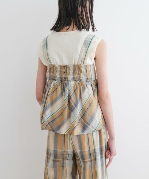 URBAN RESEARCH DOORS / アーバンリサーチ ドアーズ トップス | 『セットアップ対応』『WEB/一部店舗限定』レーヨンリネンキャミソールブラウス(KIDS) | 詳細1