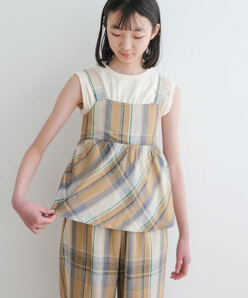 URBAN RESEARCH DOORS / アーバンリサーチ ドアーズ トップス | 『セットアップ対応』『WEB/一部店舗限定』レーヨンリネンキャミソールブラウス(KIDS) | 詳細2