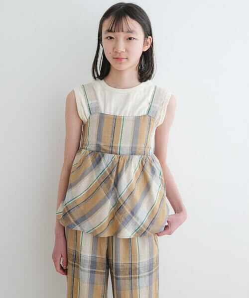 URBAN RESEARCH DOORS / アーバンリサーチ ドアーズ トップス | 『セットアップ対応』『WEB/一部店舗限定』レーヨンリネンキャミソールブラウス(KIDS) | 詳細3