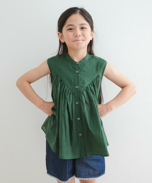 URBAN RESEARCH DOORS / アーバンリサーチ ドアーズ トップス | 『親子リンク』コットンボイルV切替ブラウス(KIDS) | 詳細11