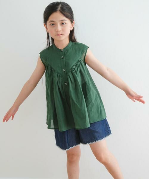 URBAN RESEARCH DOORS / アーバンリサーチ ドアーズ トップス | 『親子リンク』コットンボイルV切替ブラウス(KIDS) | 詳細14