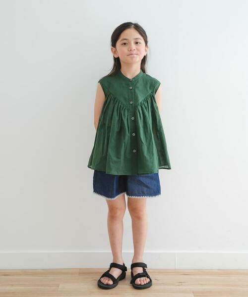 URBAN RESEARCH DOORS / アーバンリサーチ ドアーズ トップス | 『親子リンク』コットンボイルV切替ブラウス(KIDS) | 詳細15