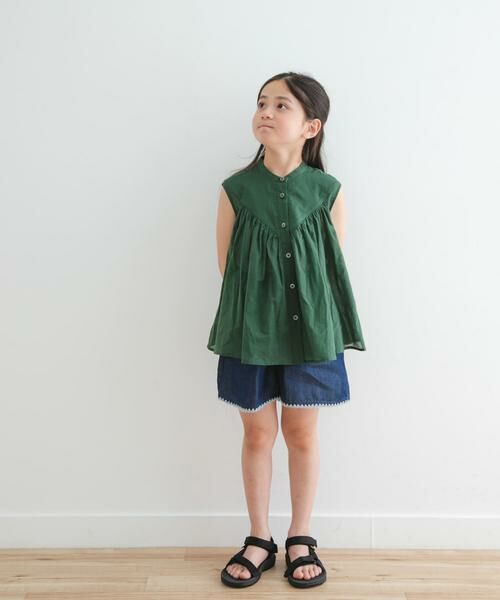 URBAN RESEARCH DOORS / アーバンリサーチ ドアーズ トップス | 『親子リンク』コットンボイルV切替ブラウス(KIDS) | 詳細16