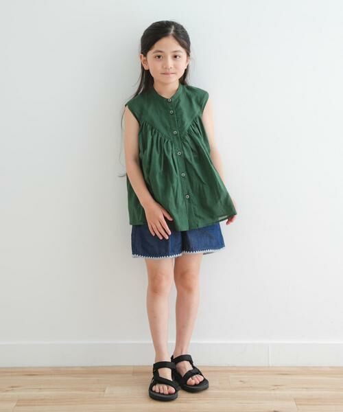 URBAN RESEARCH DOORS / アーバンリサーチ ドアーズ トップス | 『親子リンク』コットンボイルV切替ブラウス(KIDS) | 詳細18