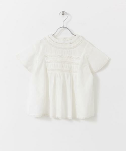 URBAN RESEARCH DOORS / アーバンリサーチ ドアーズ トップス | ハシゴレースシャーリングブラウス(KIDS) | 詳細28