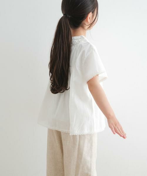 URBAN RESEARCH DOORS / アーバンリサーチ ドアーズ トップス | ハシゴレースシャーリングブラウス(KIDS) | 詳細22