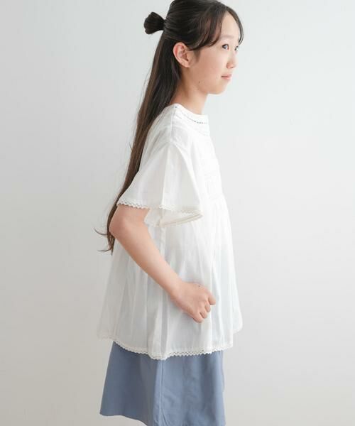 URBAN RESEARCH DOORS / アーバンリサーチ ドアーズ トップス | 『WEB/一部店舗限定』ハシゴレースシャーリングブラウス(KIDS) | 詳細11