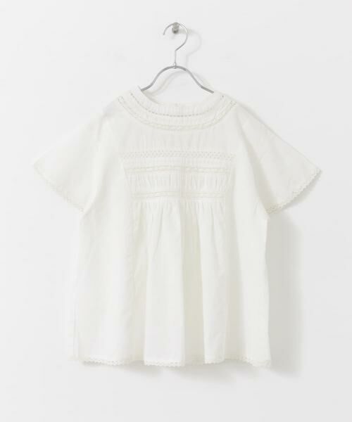 URBAN RESEARCH DOORS / アーバンリサーチ ドアーズ トップス | 『WEB/一部店舗限定』ハシゴレースシャーリングブラウス(KIDS) | 詳細14