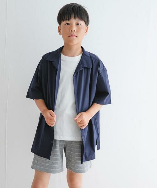 URBAN RESEARCH DOORS / アーバンリサーチ ドアーズ トップス | 『セットアップ対応』『WEB/一部店舗限定』『UVカット』オープンカラーシャツ(KIDS) | 詳細1