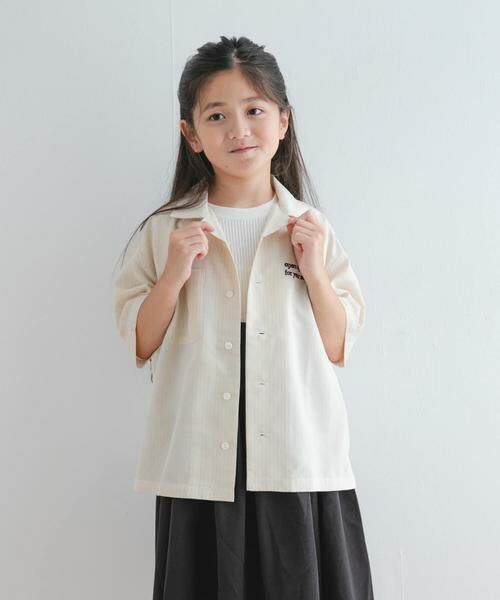 URBAN RESEARCH DOORS / アーバンリサーチ ドアーズ トップス | 『WEB/一部店舗限定サイズ』ロゴ刺繍ストライプシャツ(KIDS) | 詳細14