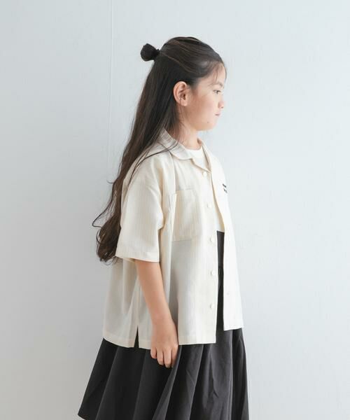 URBAN RESEARCH DOORS / アーバンリサーチ ドアーズ トップス | 『WEB/一部店舗限定サイズ』ロゴ刺繍ストライプシャツ(KIDS) | 詳細16