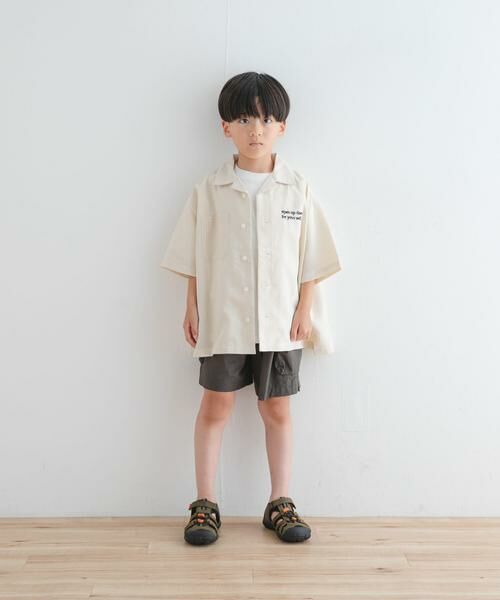 URBAN RESEARCH DOORS / アーバンリサーチ ドアーズ トップス | 『WEB/一部店舗限定サイズ』ロゴ刺繍ストライプシャツ(KIDS) | 詳細8