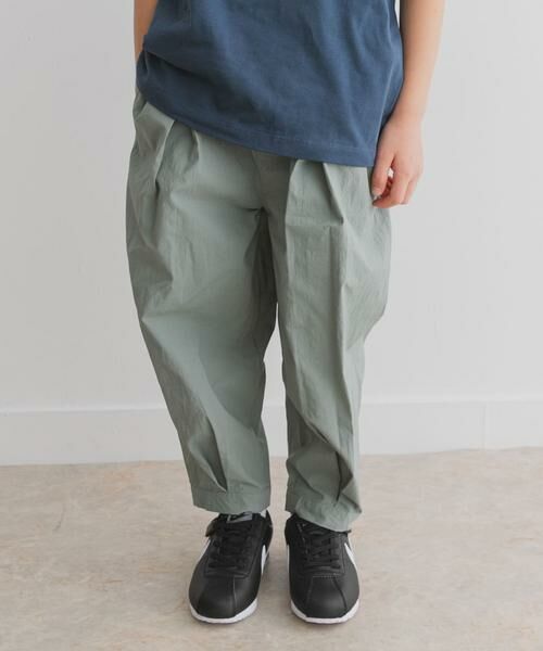 URBAN RESEARCH DOORS / アーバンリサーチ ドアーズ パンツ | 『WEB/一部店舗限定サイズ』撥水タックワイドパンツ(KIDS) | 詳細1