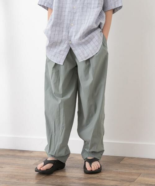 URBAN RESEARCH DOORS / アーバンリサーチ ドアーズ パンツ | 『WEB/一部店舗限定サイズ』撥水タックワイドパンツ(KIDS) | 詳細7