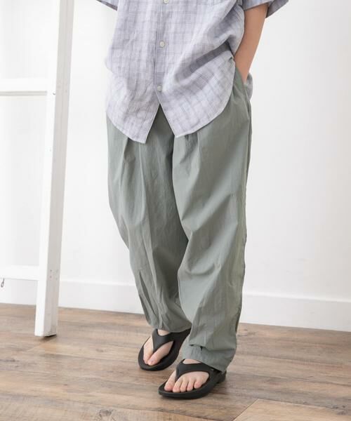 URBAN RESEARCH DOORS / アーバンリサーチ ドアーズ パンツ | 『WEB/一部店舗限定サイズ』撥水タックワイドパンツ(KIDS) | 詳細8