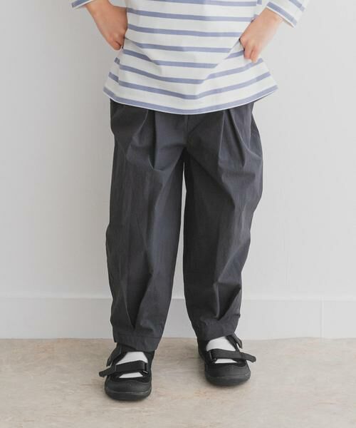 URBAN RESEARCH DOORS / アーバンリサーチ ドアーズ パンツ | 『WEB/一部店舗限定サイズ』撥水タックワイドパンツ(KIDS)(スミクロ)