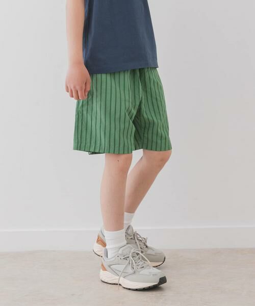 URBAN RESEARCH DOORS / アーバンリサーチ ドアーズ パンツ | 『WEB/一部店舗限定サイズ』ストライプショートパンツ(KIDS) | 詳細8