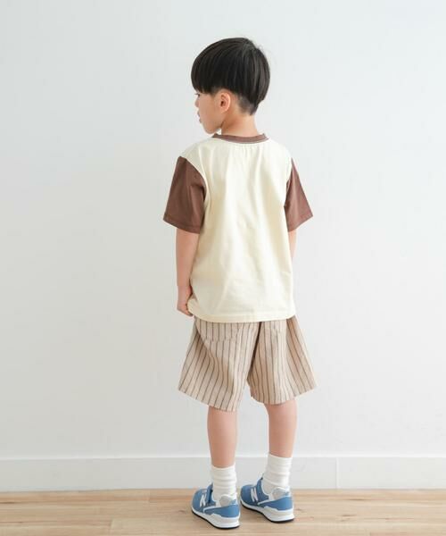 URBAN RESEARCH DOORS / アーバンリサーチ ドアーズ パンツ | 『WEB/一部店舗限定サイズ』ストライプショートパンツ(KIDS) | 詳細30